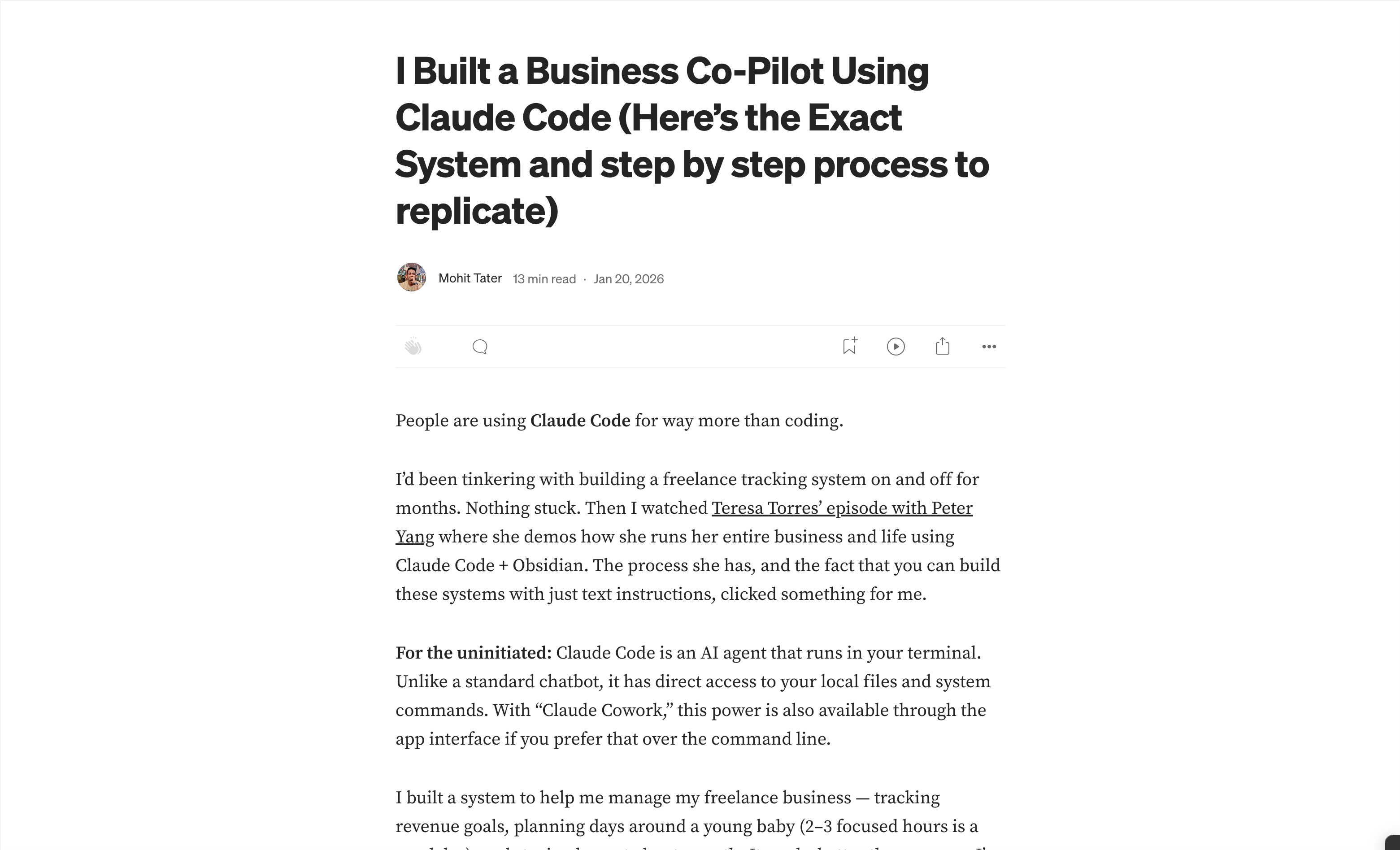 Screenshot of Building a Business Co-Pilot with Claude Code
