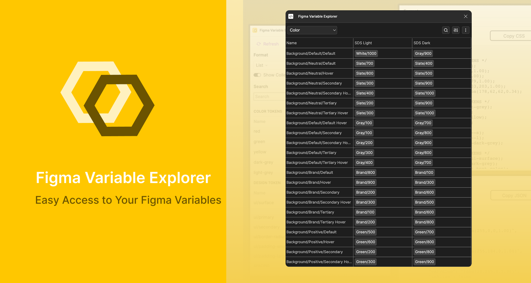 Screenshot of Figma Variable Explorer